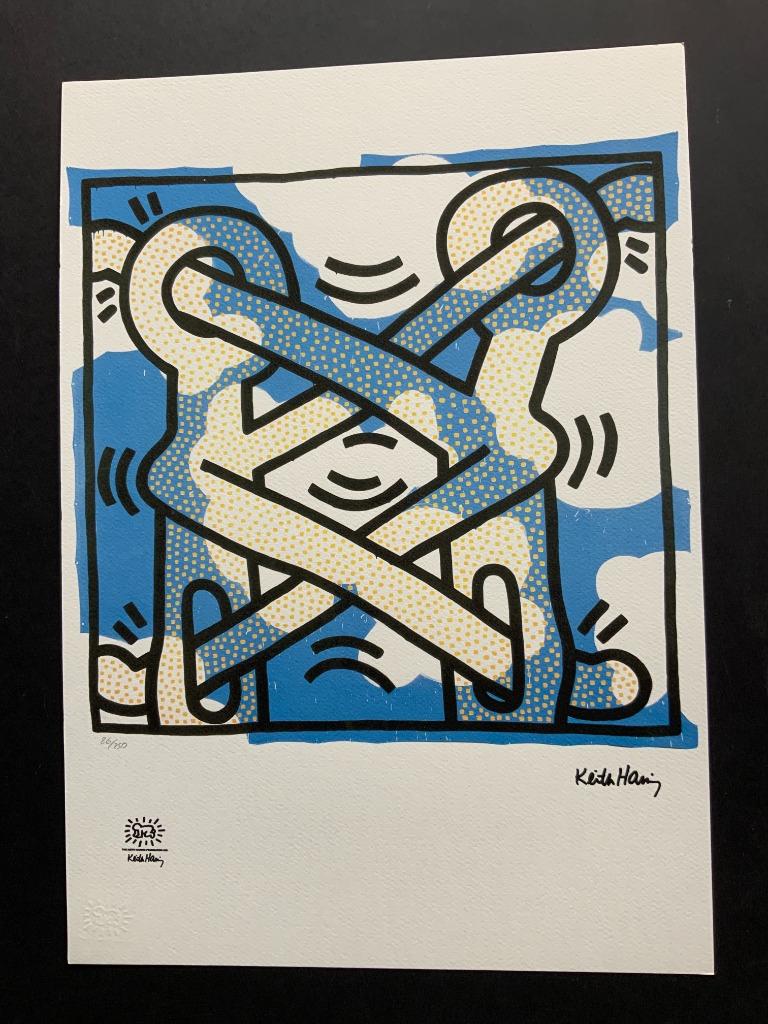 Keith Haring genummerde litho, Enlèvement ou Envoi