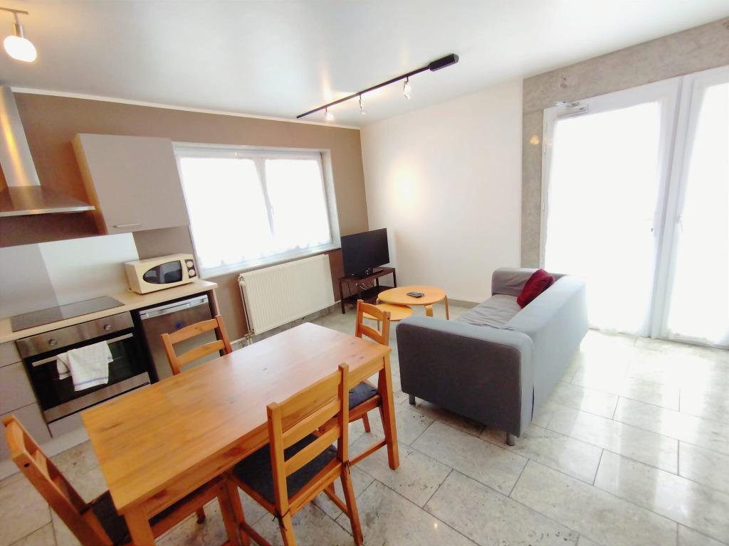 Appartement met 1 slaapkamer, flexibele verhuur, tv + wifi,, 60 m², Appartement, La Louvière, 1 kamers