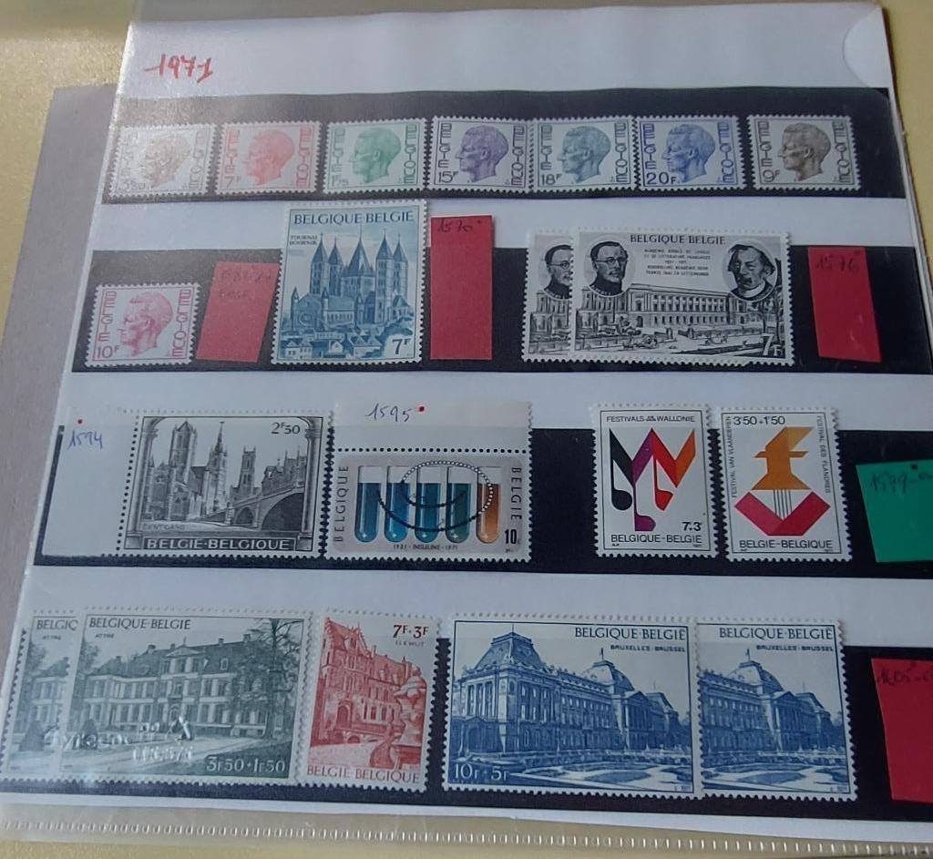 postzegels België 1971, Postzegels en Munten, Ophalen of Verzenden, Postfris, Overig, Overig