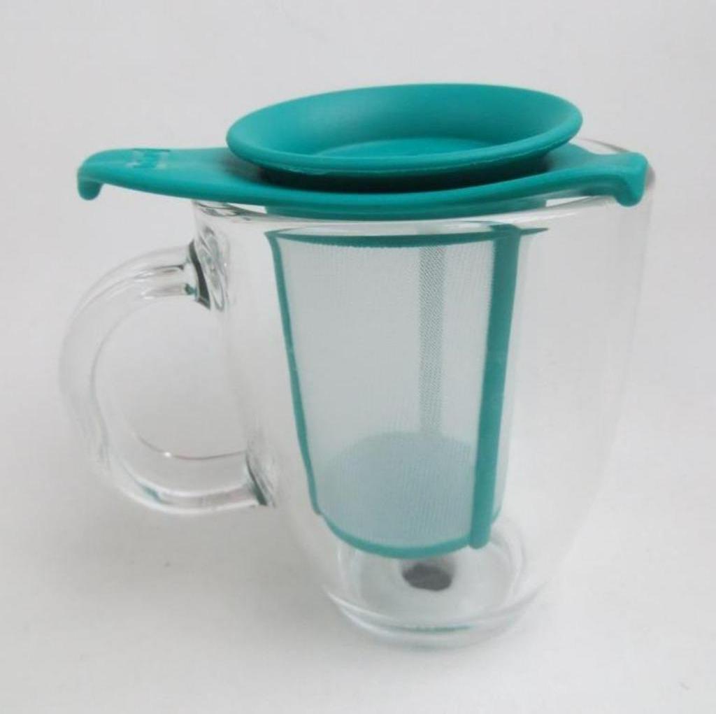 Bodum Yo-Yo theeglas met filter 350ml groen, Huis en Inrichting, Nieuw, Ophalen of Verzenden, Glas, Effen