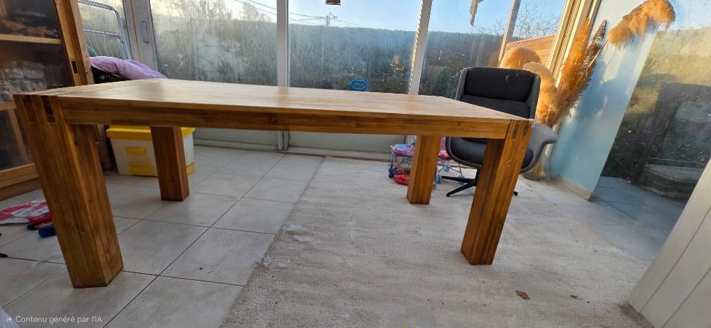 Table a manger teck massif, Ophalen, Gebruikt, Teakhout, 50 tot 100 cm