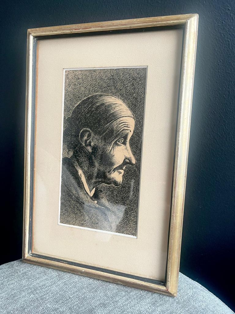 Gravure ancienne spéciale d'une vieille dame !, Enlèvement