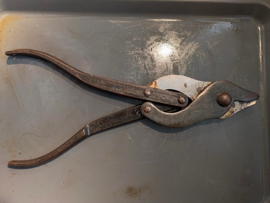 Pince coupe-barbelés pliable anglaise WWI - WWII, Collections, Objets militaires | Général, Enlèvement ou Envoi