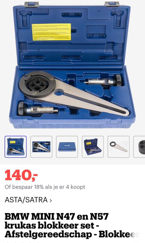 Krukaspoelie blokkeer set bmw n47 n57, Auto-onderdelen, Ophalen of Verzenden, Nieuw, BMW