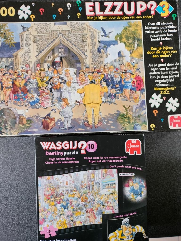 Wasgij en Elzzup puzzels 950/1000 stuks Niet volledig, Ophalen of Verzenden, Gebruikt