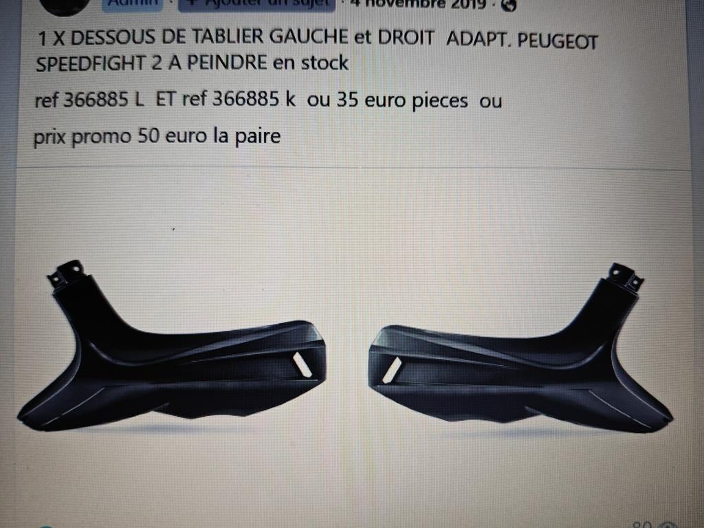 Dessous tablier speedfight 2 neuf a peindre, Enlèvement ou Envoi, Neuf, Speedfight