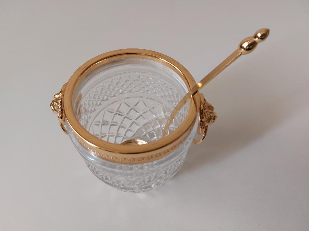 IJSEMMER MET GOUDEN RAND KRISTAL-LOOK, Ophalen of Verzenden