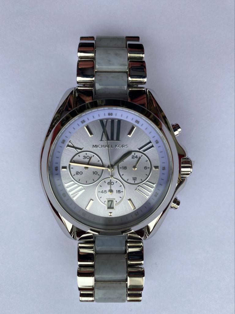 Michael Kors Chronograaf Keramische damesarmband, Zo goed als nieuw, Staal, Polshorloge, Staal