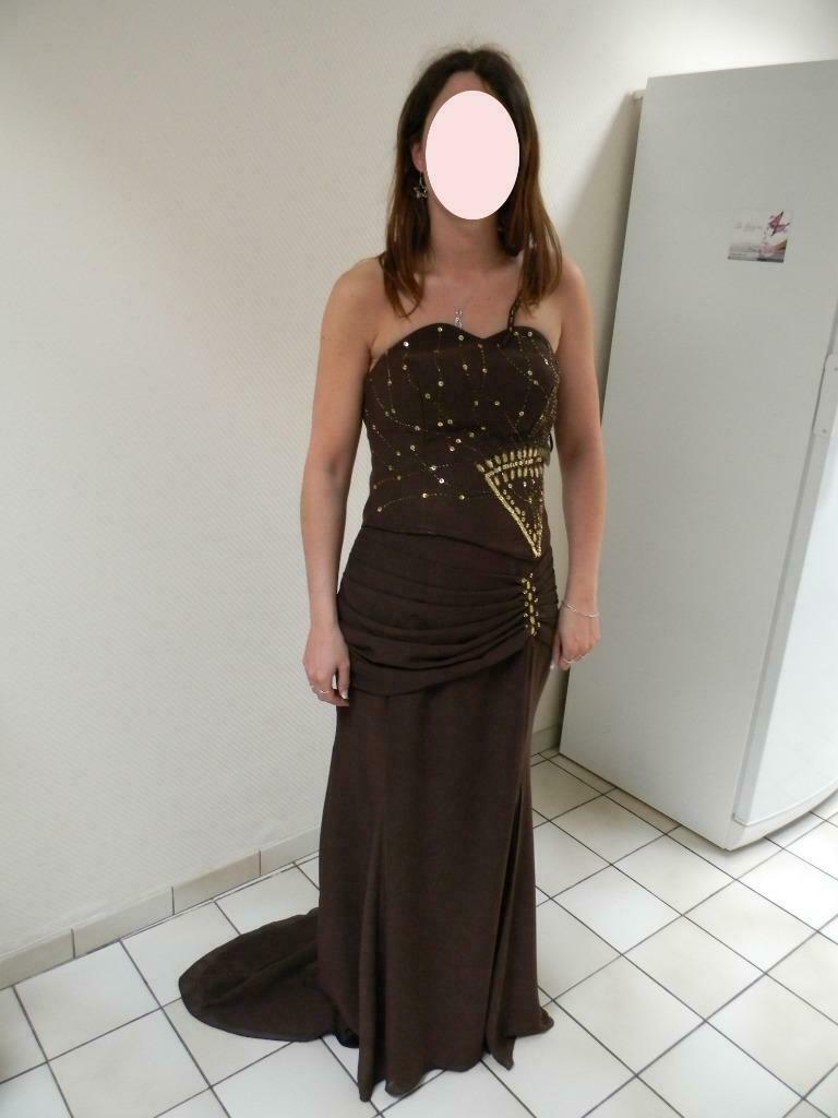 bruin suitekleed, Maat 38/40 (M), Bruin, Cocktailjurk, Ophalen of Verzenden