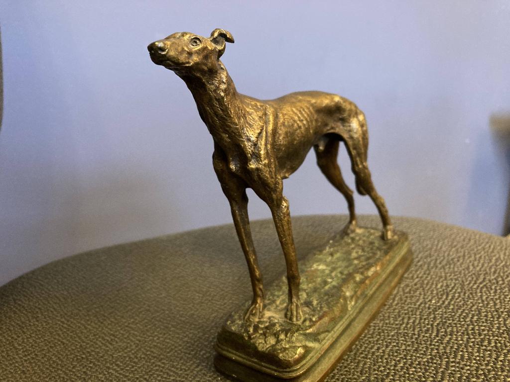 Bronze Lévrier Dubucand remarquable, Enlèvement