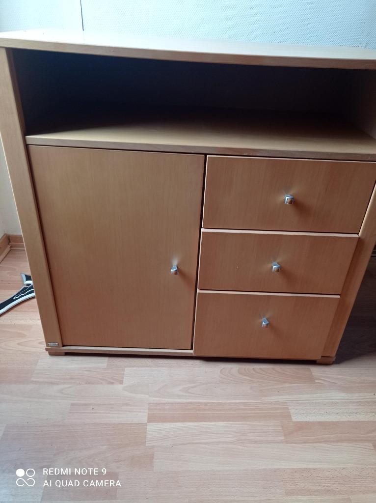 commode bois massif, 3 ou 4 tiroirs, 25 à 50 cm, Moins de 100 cm, Enlèvement
