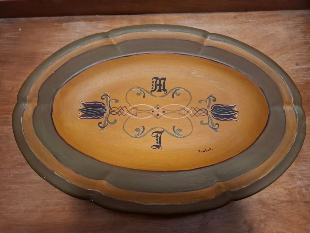 1 lot de 8 plats alsaciens peints á la main, Enlèvement