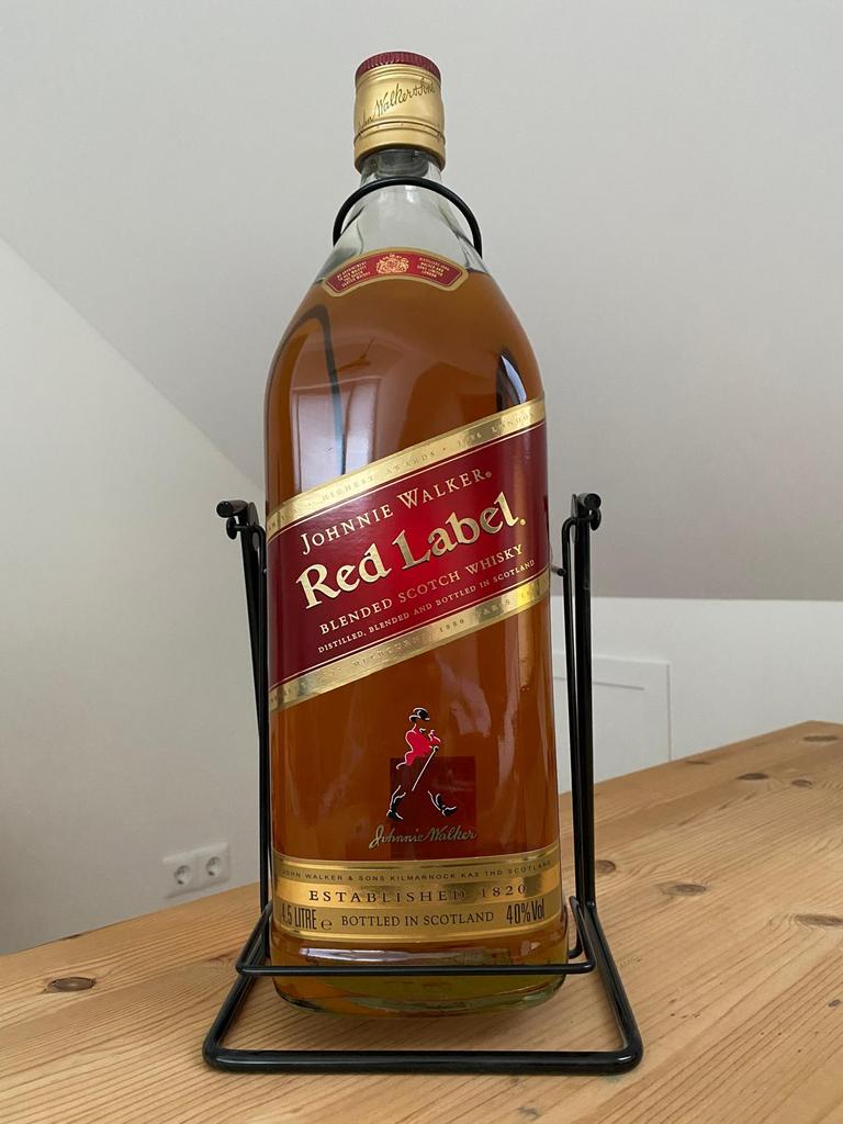 Zeldzaam! 4,5 liter Johnnie Walker Red Label Whisky, Verzamelen, Ophalen, Zo goed als nieuw