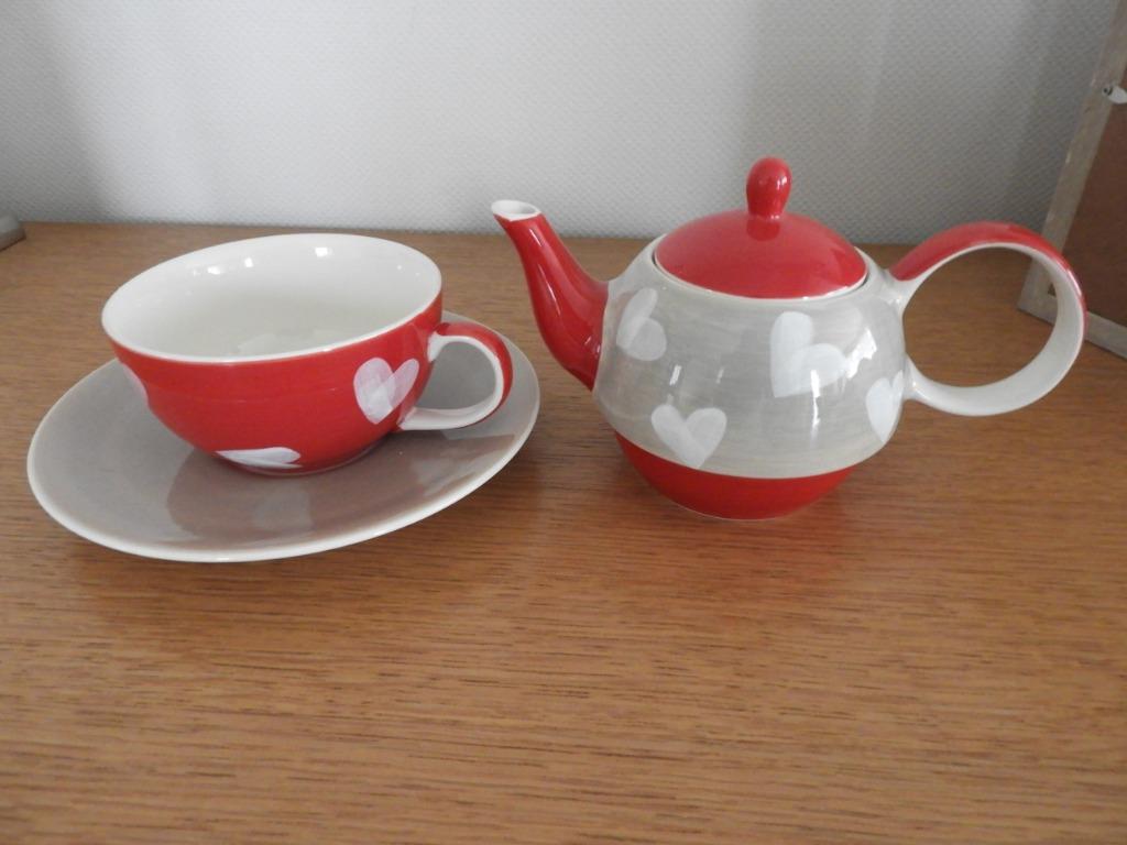 theeset, Huis en Inrichting, Ophalen, Zo goed als nieuw, Porselein, Kop(pen) en/of Schotel(s)
