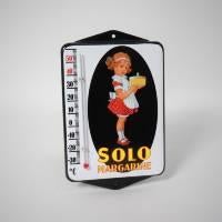 Solo margarine emaillen reclame thermometer vintage retro, Ophalen of Verzenden, Zo goed als nieuw, Gebruiksvoorwerp
