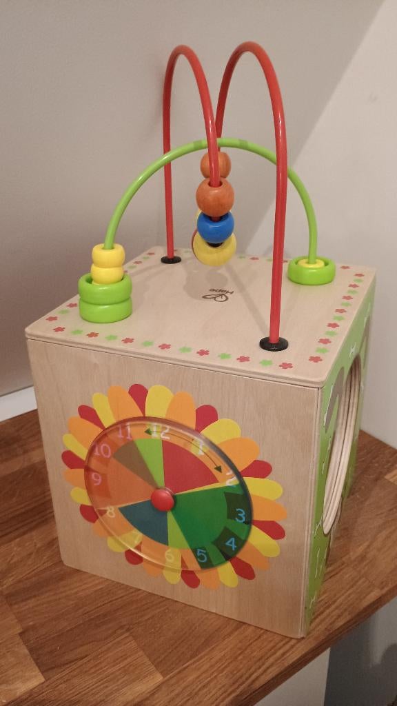 HAPE, cube d'activité en bois, comme neuf, Ophalen, Zo goed als nieuw