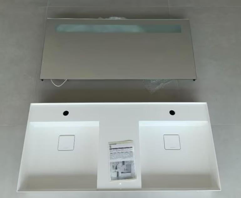 Wastafel en/of spiegel Antonio Lupi, Maison & Meubles, Salle de bain | Meubles de Salle de bain, Enlèvement, Neuf