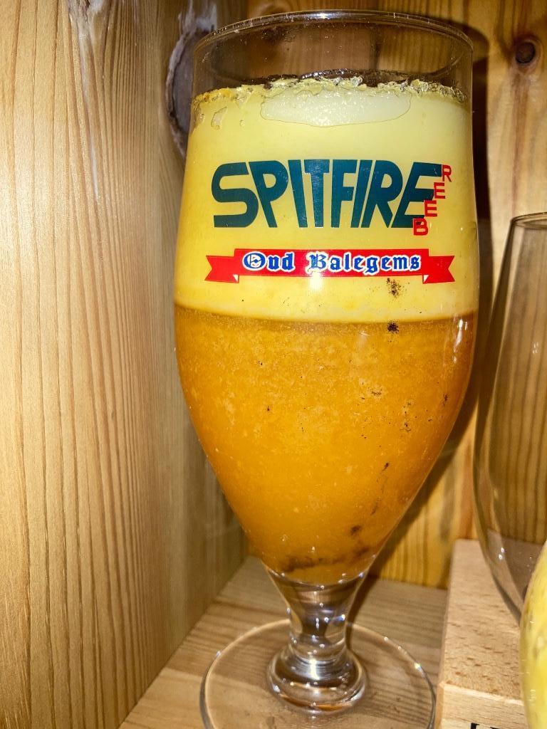Spitfire bierglas met kaars. Oud Balegems, Verzamelen, Biermerken, Ophalen of Verzenden, Nieuw, Glas of Glazen