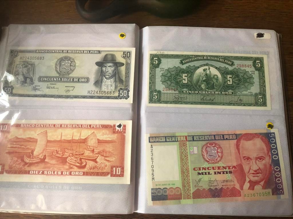 15 billets Pérou état de neuf