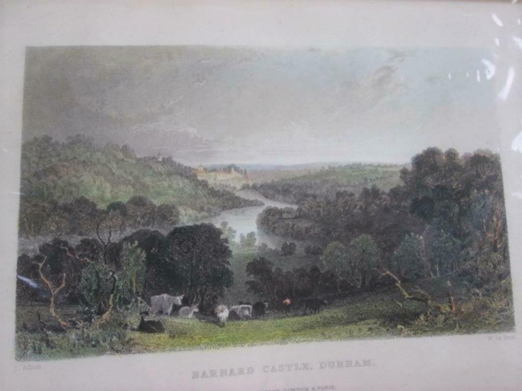 gravure: Barnard Castle, Durham, Ophalen of Verzenden