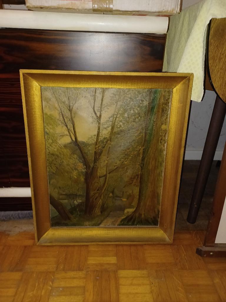 tableau signé  M .Pelgrom, Enlèvement, Signé, Toile