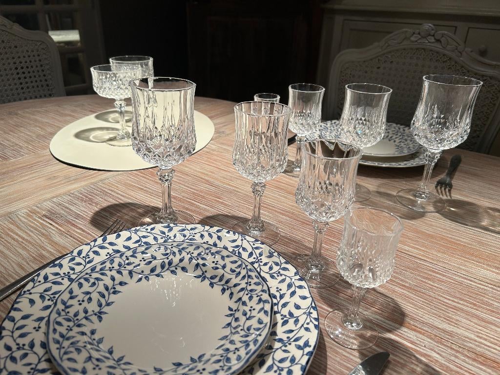 Schitterend glasservies van Cristal d'Arques Longchamp, Ophalen