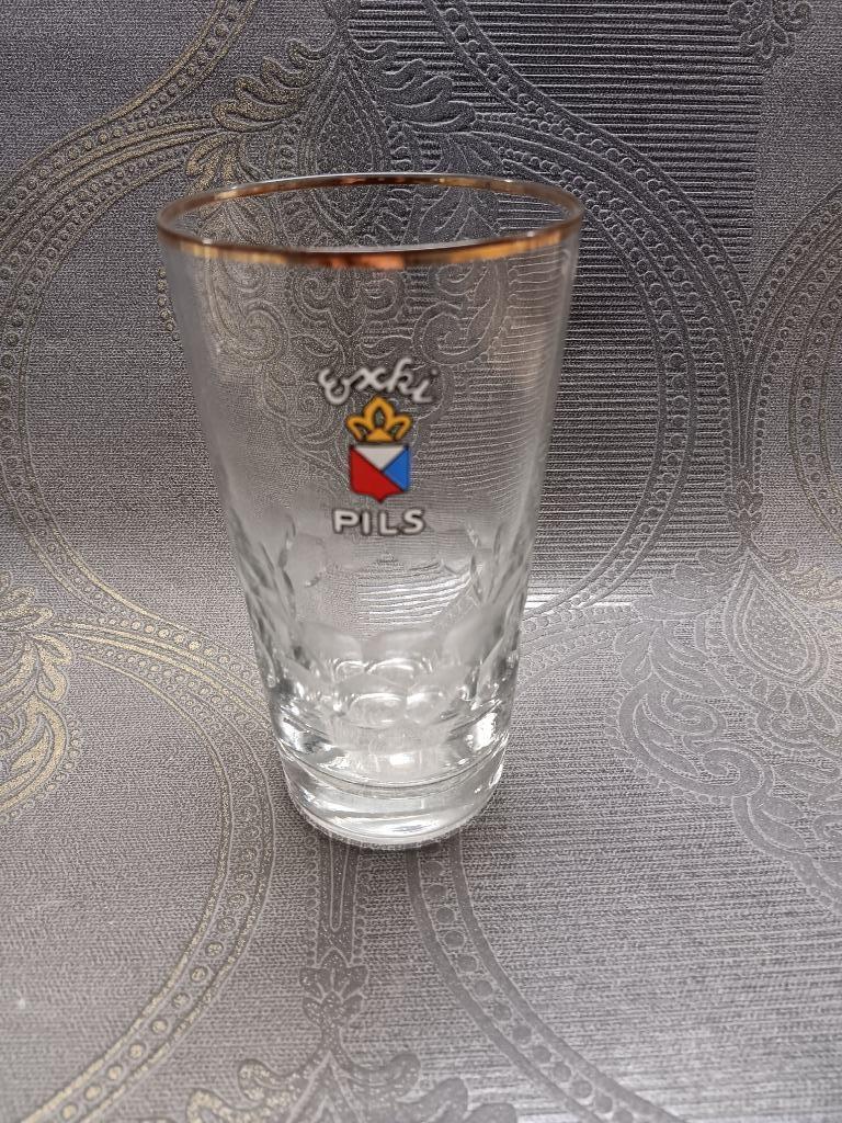 Verre à bière Exki Pils Imperial Bruxelles, Collections, Marques & Objets publicitaires, Enlèvement ou Envoi, Utilisé, Ustensile