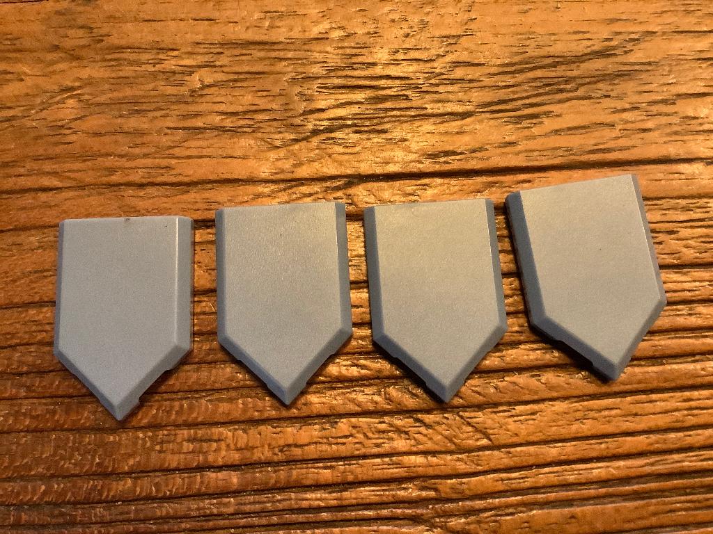 Lego Tile, Modified 2 x 3 Pentagonal 4 stuks / 434-A1, Ophalen of Verzenden, Zo goed als nieuw, Losse stenen, Lego