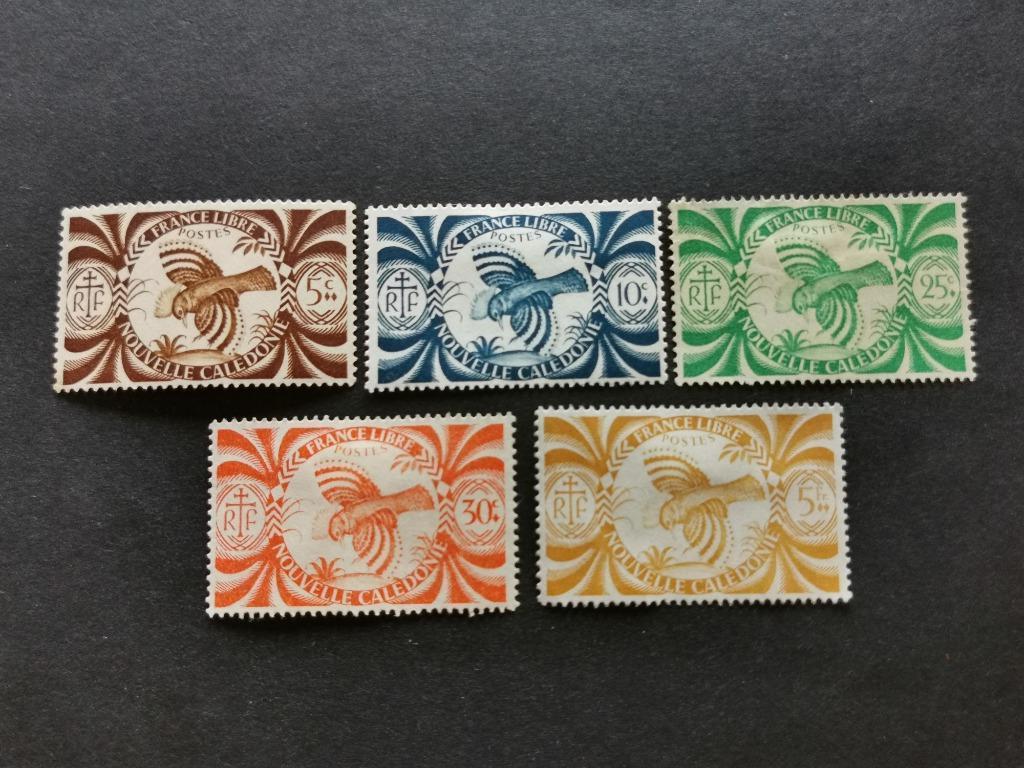 Nouvelle-Calédonie 1942 - oiseaux - cagou - France Libre *, Enlèvement ou Envoi, Non oblitéré