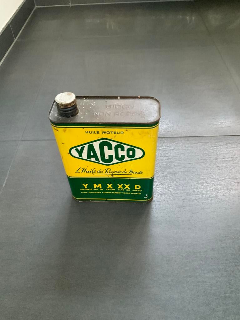 Vintage blik YACCO motor olie, Ophalen of Verzenden
