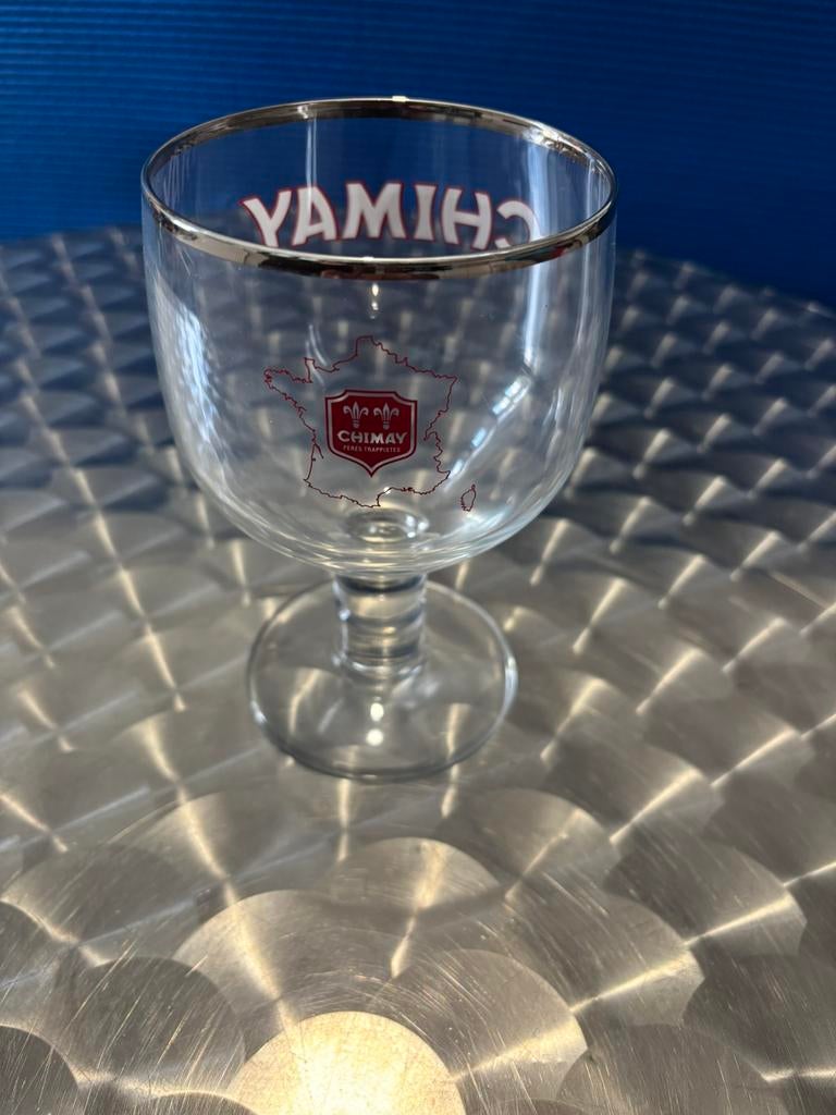 Verre chimay - carte de France, Enlèvement ou Envoi, Comme neuf, Verre ou Verres, Autres marques