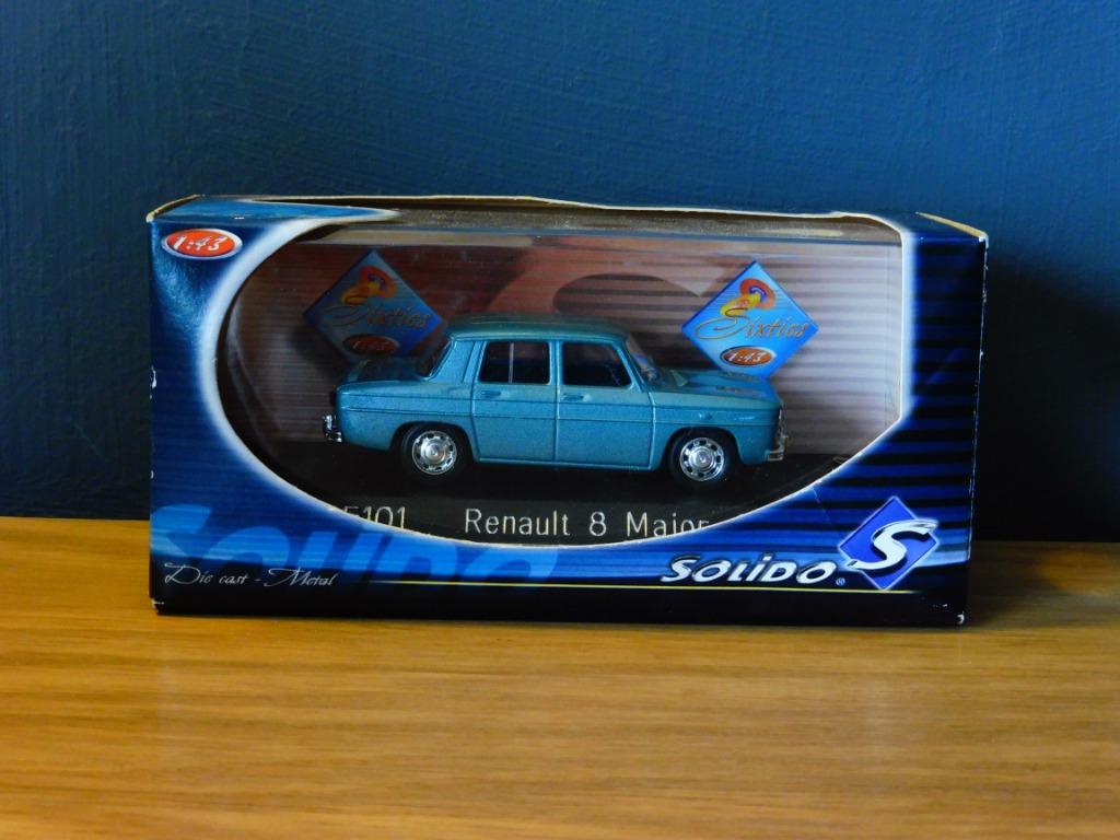1:43 Solido 45101 Renault 8 Major 1965 bleu, Enlèvement ou Envoi, Comme neuf, Voiture, Solido