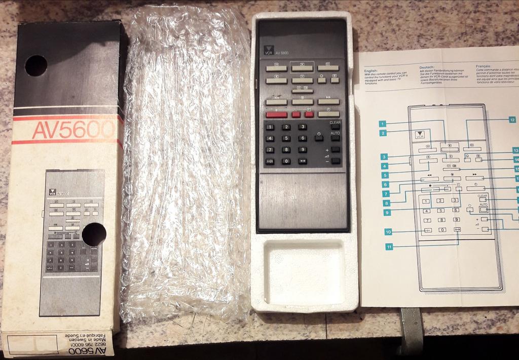AV5600 NIEUWE VINTAGE afstandsbediening, Zweden, €7, Audio, Tv en Foto, Ophalen of Verzenden, Nieuw, Origineel, Tv