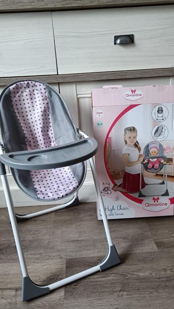 eetstoel voor poppen 4 in 1 - NIEUW, Kinderen en Baby's, Speelgoed | Poppen, Nieuw, Ophalen