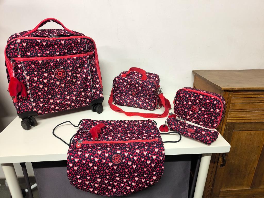 Cartable Kipling - ensemble, Bijoux, Sacs & Beauté, Sacs | Cartables, Enlèvement, Comme neuf, Rouge, Porte-documents ou Cartable