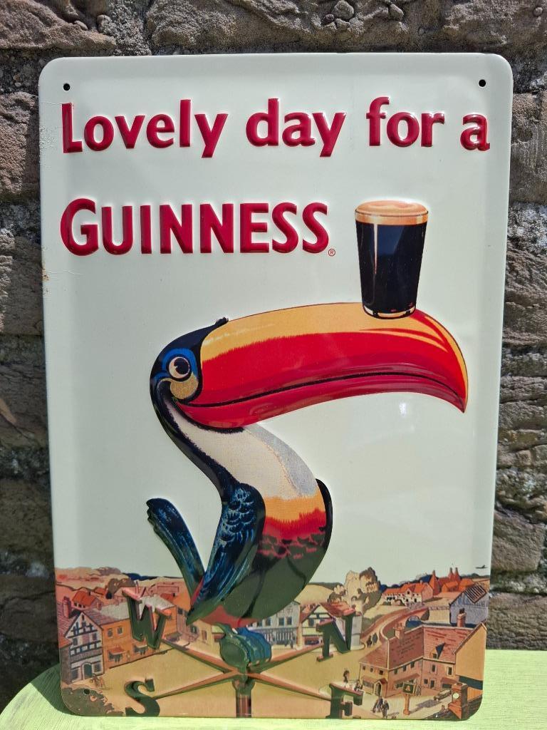 Plaque publicitaire Guinness Toucan, Enlèvement ou Envoi, Neuf, Panneau, Plaque ou Plaquette publicitaire, Autres marques