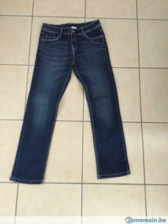 2 jeans : bleu et clair ( 14 ans ), Enlèvement, Utilisé, Fille, Chemise ou À manches longues