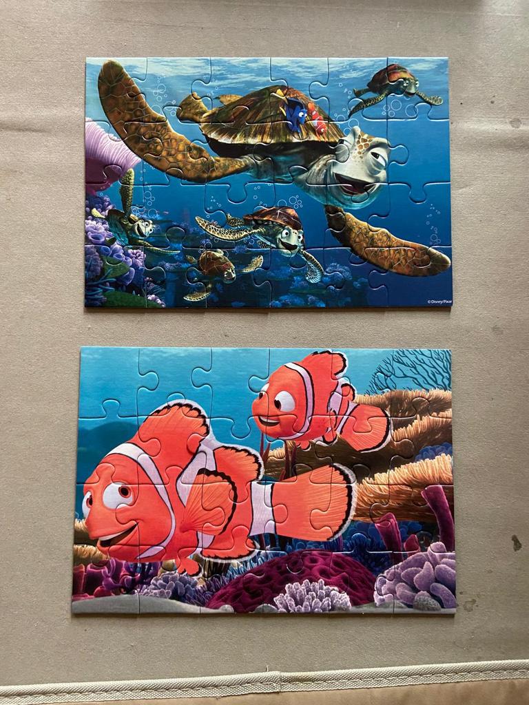 2 puzzels 24 stukjes Finding Nemo, Ophalen, Zo goed als nieuw