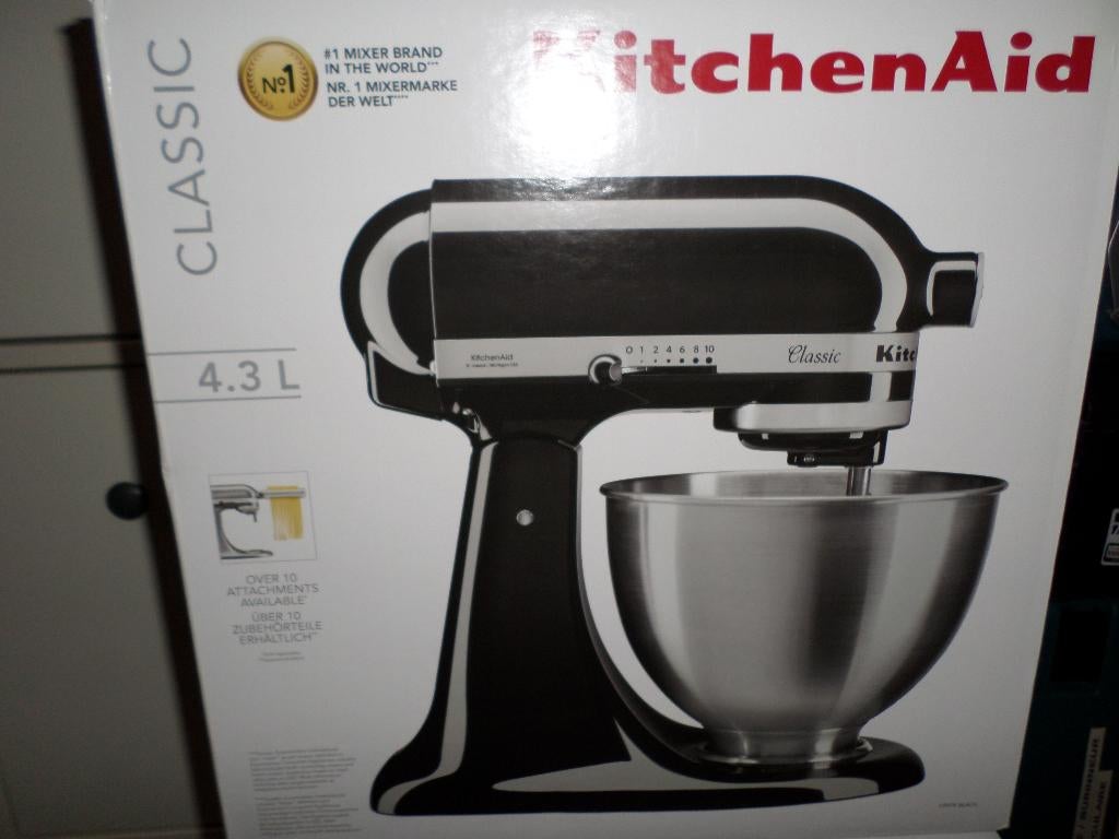 KITCHENAID CLASSIC 5K45SSEOB NOIR ''''' NEUF ''''', Electroménager, 4 litres ou plus, Enlèvement, Neuf, 3 vitesses ou plus