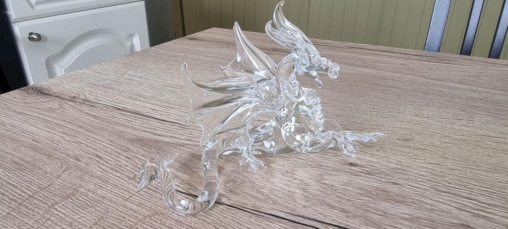 Beeldje draak in glas, Ophalen of Verzenden, Zo goed als nieuw, Fantasy