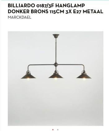 gezocht hanglamp billiardo, Ophalen, Gebruikt, Metaal