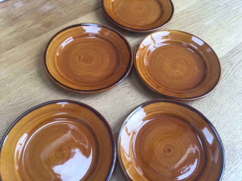 Vintage: set van 5 Saint Clément dessertborden, Antiek en Kunst, Ophalen of Verzenden