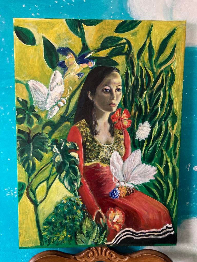 Très beau tableau FEMME ORIENTALE, 50x70cm, Enlèvement