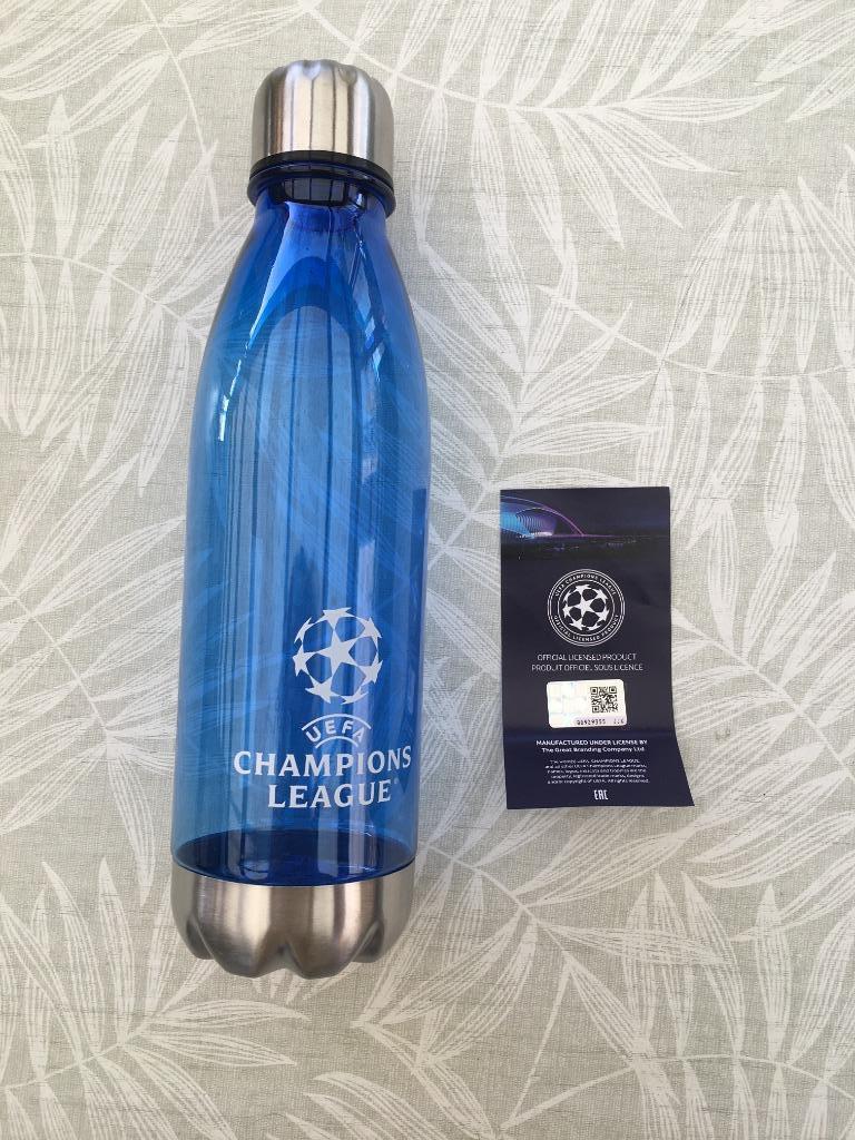 Blauwe fles Champions league met echtheidscertificaat, Ophalen of Verzenden, Nieuw, Overige typen