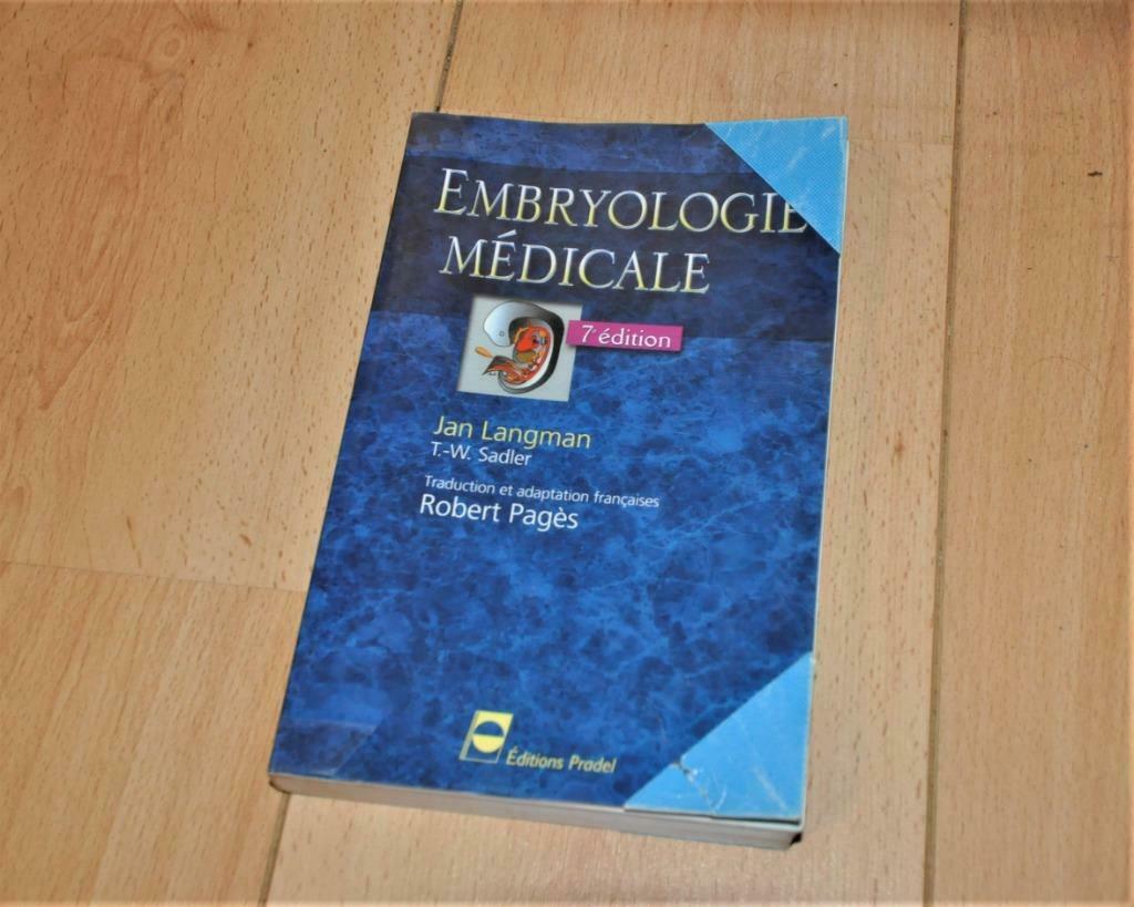 Embryologie médicale, Jan Langman état neuf 7e édition, Overige wetenschappen, Ophalen of Verzenden, Zo goed als nieuw, Jan Langmann