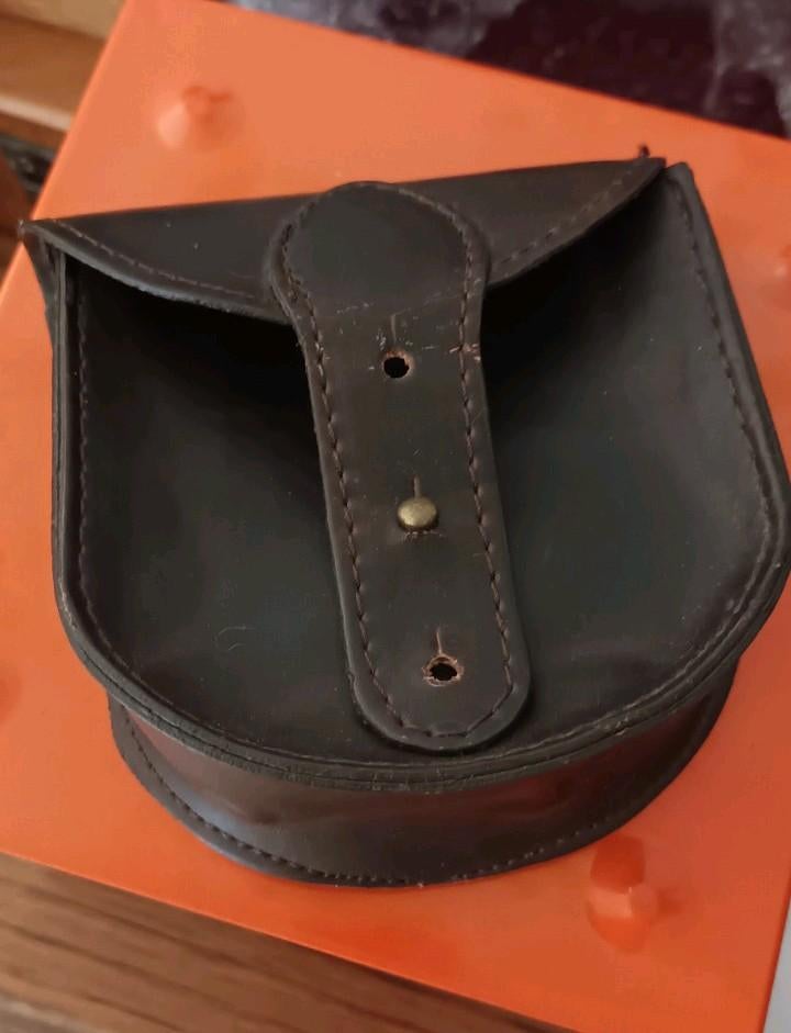 klein bruin leren heuptasje, Ophalen, Zo goed als nieuw, Overige kleuren, Leer