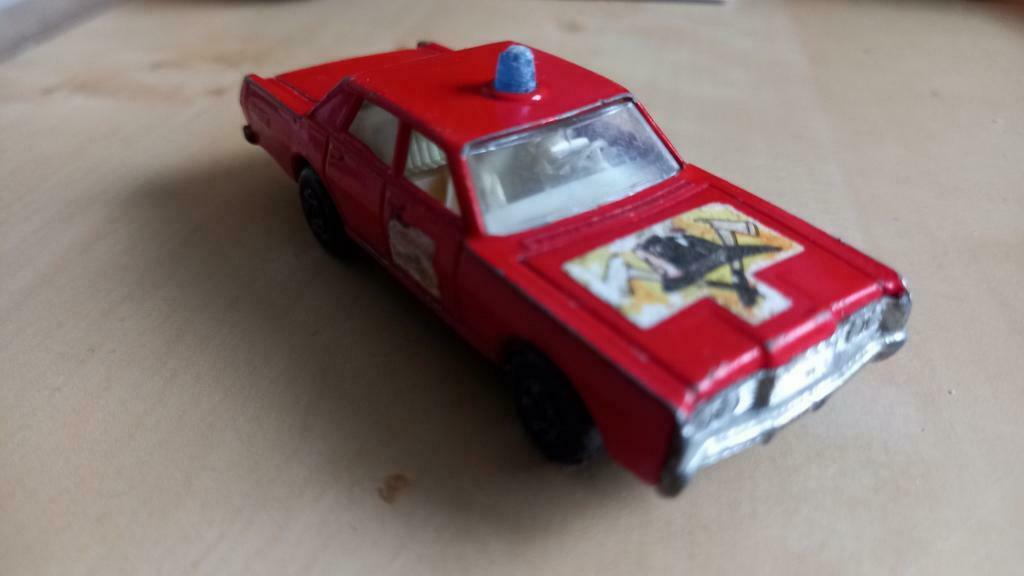 Matchbox 59 or 73 mercury voiture pompiers, Collections, Enlèvement ou Envoi, Utilisé