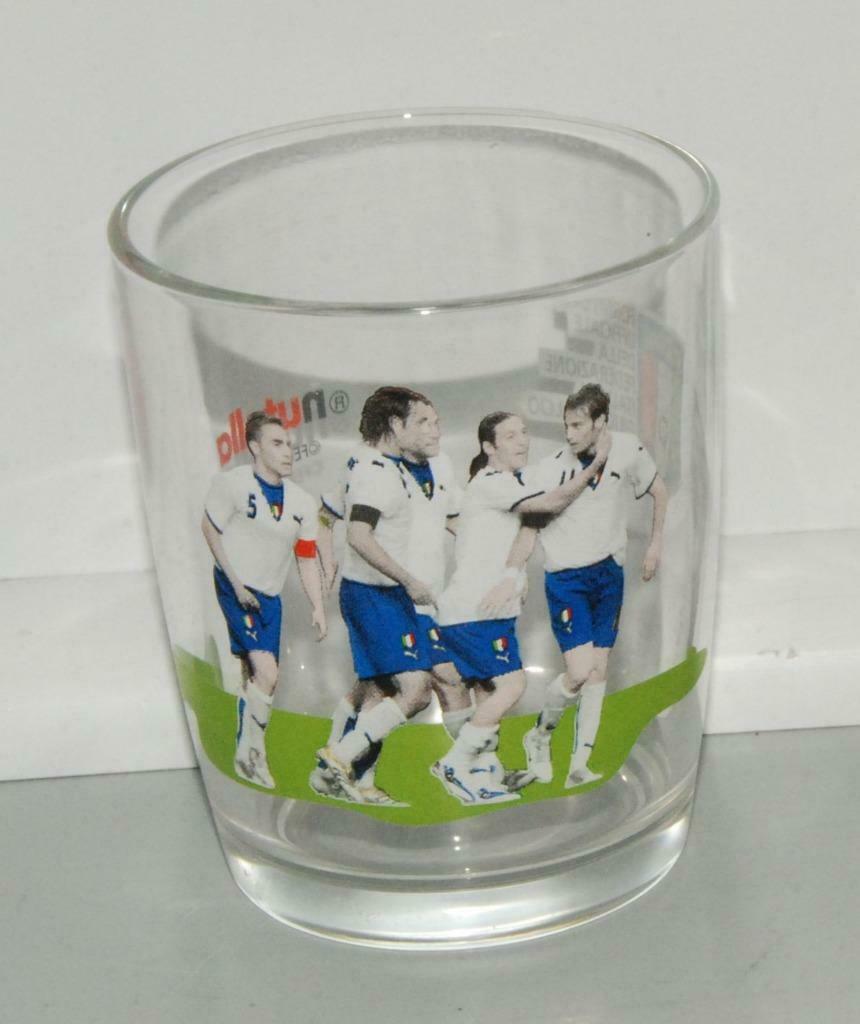 Nutella glas glas bechierre NAZIONALE ITALIANA CALCIO 2006, Ophalen of Verzenden, Zo goed als nieuw, Overige typen
