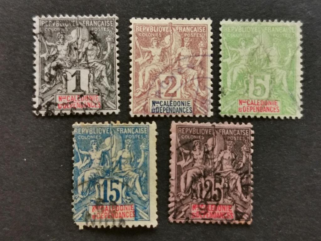 Nieuw Caledonie 1892 - Franse kolonie, Ophalen of Verzenden, Gestempeld