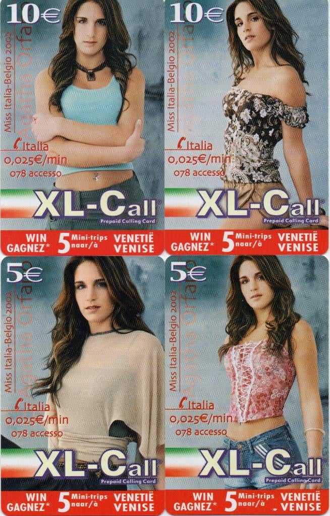 Xl--Call Miss Italia 1999-2000-2001-2002, Collections, Cartes de téléphone, Envoi